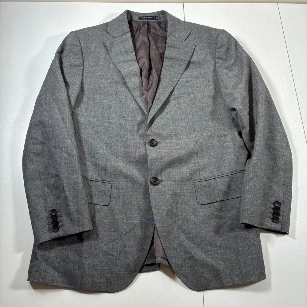 Suitsupply Vitale Barberis Canonico Blazer 40 Grey Lazio Slim Wool Sport Jacket
